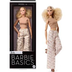 lot 17132 image: Barbie Basics Collectible Doll Model 07 White Pants with Golden Print - Retail $40