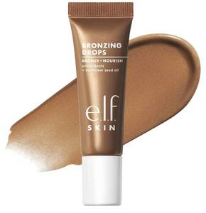 lot 17138 image: e.l.f. SKIN Bronzing Drops Mini, Liquid Face Tinted Serum with Vitamin E & Sunflower Oil, Vegan & Cruelty-Free, Pure Gold - Retail $6