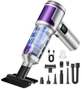 lot 6347 image: Kdewere Handheld Car Vacuum Portable Cordless, Hand held Vacuum Cleaner & 22000 Pa High-Power Suction Air Duster for Car Cleaning, Home, Office, Pet Hair  Multi-Nozzle, Washable Filter, LED Light