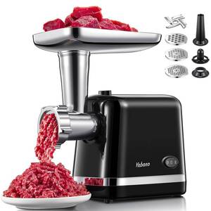 lot 6348 image: Electric Meat Grinder, Heavy Duty Meat Mincer, Sausage Stuffer Maker, Food Grinder with Sausage & Kubbe Kit, 3 Grinder Plates, Stainless Steel (Black)