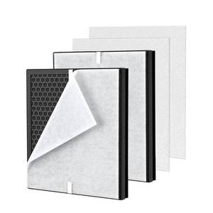 lot 6353 image: 2Pack PR1 Air Filter Replacement Compatible with MOOKA PR1 Air Purifier for Home Large Room up to 2200sq.ft, Includes 4pcs Washable air Filters, Traps Pet Hair Dust Dander