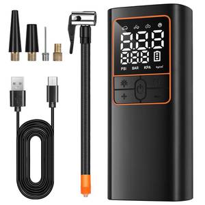 lot 6361 image: 150PSI Cordless Air Compressor - Tire Inflator with Auto Shut-Off, Rechargeable Battery & LED Light, Fast Inflation for Car Tires, Motorcycle, Bike, Sports Equipment, Ball, Air Mattress