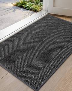lot 6365 image: Color&Geometry Ultra Thin Indoor Door Mat 24x36, Machine Washable Front Door Mat Non Slip, Low Profile Entrance Mat Indoor, Absorbent Doormat for Inside, Entry, Entryway, Charcoal Grey Heather(FOLD)