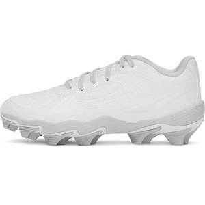 lot 6376 image: Under Armour Girls Glyde Sola RM JR Softball Cleats, (100) WhiteSummit WhiteStone, 2.5, US