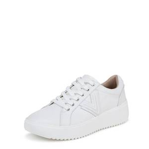 lot 6430 image: Vionic Womens Kearny Lace Up Sneaker White Leather 7.5 M