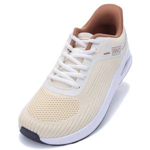 lot 6433 image: BROYON Wide Toe Box Womens Walking Shoes with Arch Support  Slip On Tennis Shoes  Orthotic Sneakers for Plantar Fasciitis Beige, Size 10.5