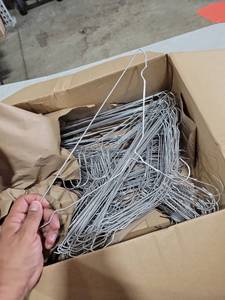 lot 6438 image: Bulk Lot of Metal Wire Clothes Hangers