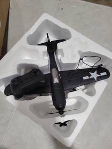 lot 6446 image: XOS Brushless Stunt RC Drone Plane Airplane Glider for Adults Remote Control Electric Aerobatic RTF Fighter Jet Aircraft with Colorful Light, EPP Hobby Airplane for Beginners Kids, Boys Gifts