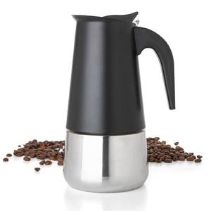 lot 6447 image: Mixpresso Black 9 Cup Greca Stovetop Espresso Pot 450ml15oz, Moka Pot with Coffee Percolator Design, Stainless Steel Stove Top Coffee Maker for Camping or Home Use,Italian Stovetop Espresso Maker