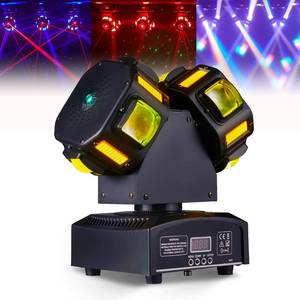 lot 469 image: LED Moving Head Dj Lights 8 LEDs DJ Lighting RGB Beam Rotating Stage Lights Strobe & Star Effect with Sound Activated DMX 512 for Party Concert Festival Show- Retail $199