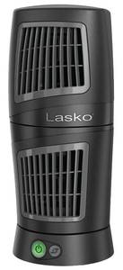 lot 6471 image: Lasko 12 Twist-Top 3-Speed Portable Tower Table Fan Widespread Oscillation for Bedroom, Office, Black, 4911