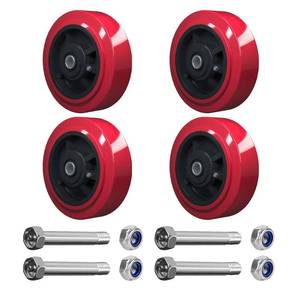 lot 6477 image: LONGRUNFORU 6 x 2 Industrial Rated PU Caster Wheels, Polyurethane on Polyolefin core Wheel with Roller Bearing- 12 Bore - Set of 4 Heavy Duty Caster Wheel with 4000 lbs Capacity(4 PACK)