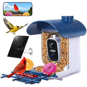 lot 6478 image: Smart Bird Feeder with Camera  2K HD Video Live Stream, AI Birds Species Identification Instant Arrival Alerts, Solar Bird Feeder Camera for Outdoor Backyard - Ideal Gifts for Mom Dad Birdlovers