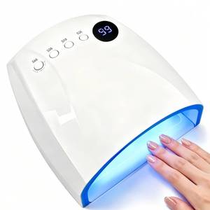 lot 6481 image: Nailartane Cordless UV Nail Lamp, 96W UV LED Nail lamp for Gel Polish & Acrylic Nails, Fast Curing Nail Light with 4 Timers, Detachable Base, Auto Sensor, 45 LED Beads, Salon & Home Use (White)