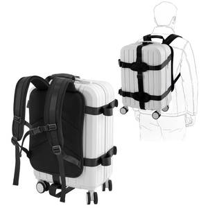 lot 6482 image: Sunnymove Backpack Conversion Straps for 22-26 Inch Hard Luggage, Adjustable Suitcase Carrier with Padded Back Panel, Quick-release Buckles, Chest Strap, Fits Non-expanded Hard Cases