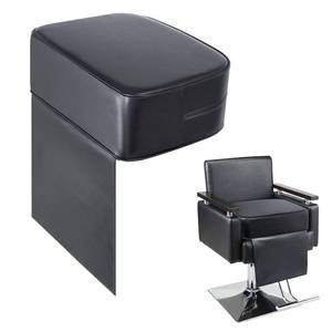 lot 6492 image: Salon Barber Booster Seat Cushion for Hair Cutting Salon Leather Pads, Boat Booster seat Cushion, Styling Chair Seat Booster, Barber Beauty Salon Spa Equipment Black