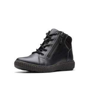 lot 6516 image: Clarks Collection Womens Caroline Park Ankle Boot, Black Combi Leather, 9.5 Wide US
