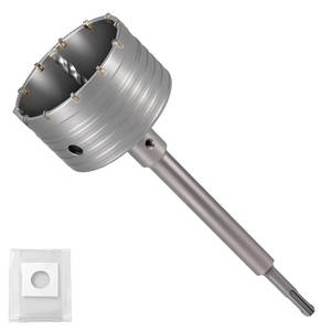 lot 6539 image: REKCKRUL Professional 4 (100mm) Concrete Hole Saw with 220mm SDS Plus & Dust Bag, Masonry Hole Cutter Set for Concrete, Brick, Cement, Stone, Wall Drilling