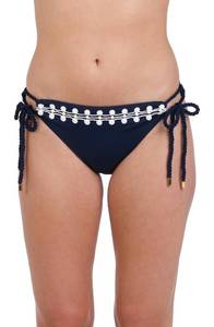 lot 6579 image: La Blanca Womens Side Tie Hipster Bikini Bottom, IndigoSea Scallops, 8