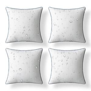 lot 6580 image: Phantoscope Outdoor Pillow Inserts Waterproof - Pack of 4 18x18 Inch Soft Water-Resistant Striped Throw Pillow Inserts with Piping, Decorative Square Cushion Form Stuffer for Patio Furniture, Garden