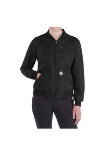 lot 6581 image: Carhartt womens Crawford Bomber Jacket Work Utility Outerwear, Black, X-Small US