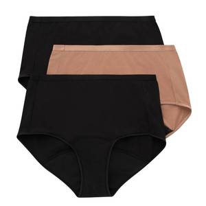 lot 6584 image: Hanes Womens Comfort, Period. Briefs, Super Leak Post-Partum & Period Underwear, 3-Pack XL