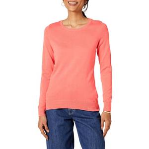 lot 6585 image: Amazon Essentials Womens Long-Sleeve Lightweight Crewneck Sweater, Flattering, Coral Pink, X-Small