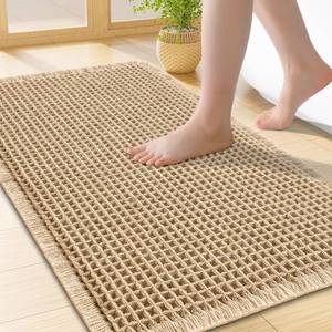 lot 6603 image: Smiry Waffle Bath Mat 24x16, Extra Soft Absorbent Bathroom Rugs, Non Slip Machine Washable Quick Dry Bath Rugs for Bathroom Floor, Tub, Shower, Home Decor Accessories, Brown