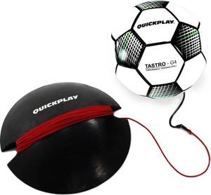 lot 6636 image: QUICKPLAY Replay Soccer Trainer  Adjustable Bungee Training Ball with Waist Belt for Solo Practice  Soccer Training Aid for Kids & Adults (Size 4 Soccer Ball (Junior))