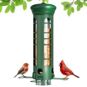 lot 6637 image: Yarbirder Squirrel Proof Bird Feeder for Outdoors Hanging, Removable Base, Easy to Clean, Weatherproof & Rustproof, Metal Tube Bird Feeder for Cardinals Finches Blue Jays, Gift for Mom, Dad