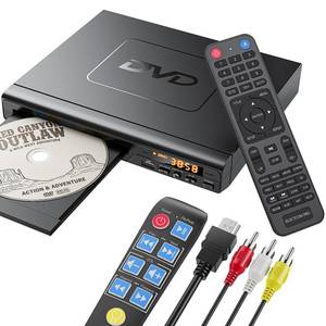 lot 6650 image: DVD Players for TV with HDMI, DVD Players that Play All Regions, Simple DVD Player with Easy Operation, CD Player for Home Stereo System, Included HDMI and RCA Cable, with Big Buttons Remote Control