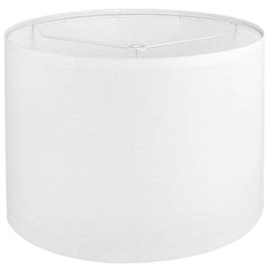 lot 6669 image: White Lamp shade, Drum Lamp Shade for Table Lamps Floor Lamp, 13 Top X 13 Bottom X 10 High White Large Line Fabric Lamp Shade, Easy Assembly Replacement Lampshade
