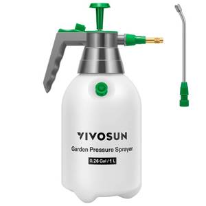 lot 6684 image: VIVOSUN Handheld Garden Sprayer, 1L Pump Sprayer, 34oz Water Spray Bottle with Safety Valve, Adjustable Nozzle, Extended Spray Rod & Additional Seals, Ideal for Watering, Fertilizing, Cleaning