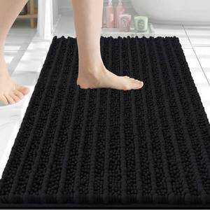 lot 6716 image: Arotive Luxury Bathroom Rugs 30x20, Extra Soft Thick Absorbent Shaggy Chenille Bath Rugs, Non-Slip Machine Wash Dry, Bath Mats for Bathroom Floor, Tub and Shower, Home Decor Accessories, Black