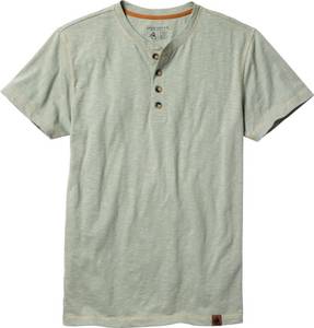 lot 6727 image: Legendary Whitetails Mens Henley Short Sleeve Casual Fit Shirt, Dusty Sage, 4X-Large Tall
