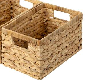 lot 6793 image: GRANNY SAYS Wicker Storage Basket for Shelves, Wicker Basket for Organizing, Water Hyacinth Woven Basket for Storage, Rectangle Basket for Pantry, Laundry, 1pcs