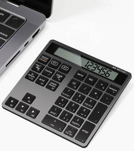 lot 6815 image: HoRiMe Number Pad for Laptop - Rechargeable Wireless Number Keypad 34 Keys with Dual Bluetooth, 2 in 1 Numeric Keypad Calculator with Display - Portable Slim Numpad for Windows, Mac, iMac, PC, Tablet
