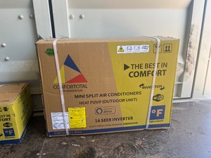 lot 6421 image: ComfortTotal Mini Split Air Conditioner Heat Pump 12,000 BTU 16 SEER Inverter Wi-Fi (CINCON121-WD2)