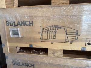 lot 6179 image: Unused SDLANCH Carport 20x30ft All-Steel Enclosed (SDLC2030FT)