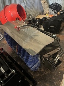 lot 6219 image: Unused SDLANCH Mini Skid Steer Angle Sweeper Attachment