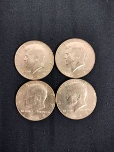 lot 61537 image: Set of 4 1965 Kennedy Half Dollar