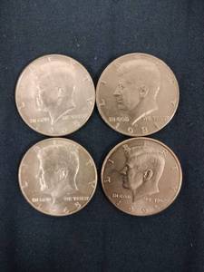 lot 61540 image: Set of 4 Kennedy Half Dollars - Two with Mint P