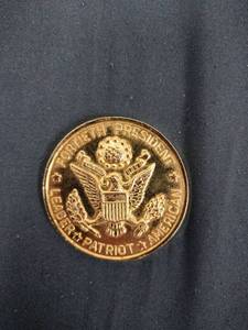 lot 61552 image: 1981-9 Ronald W. Reagan 40th President Leader Patriot American UNC Brass Medal