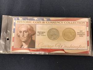 lot 61586 image: Historic Coin and Currency Collection George Washington Set