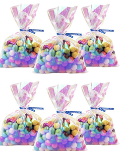 lot 1126 image: Iridescent Mini Bags with Gold Twist Ties Bundle