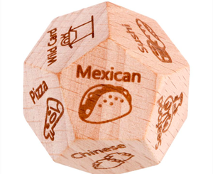 lot 1140 image: Wooden Food Decision Dice