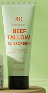 lot 1168 image: SPF 40 Beef Tallow Face and Body Sunscreen
