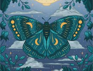 lot 1109 image: Celestial Moth Design Square Mouse Pad&nbsp
