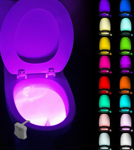 lot 1114 image: LED Toilet Bowl Light with 16 Color Options