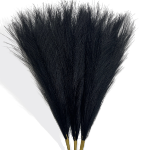 lot 1116 image: Black Artificial Pampas Grass -10 ct